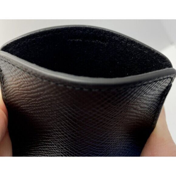 Smythson of Bond Street Panama Glasses Case Black Cross Grain Leather Spain - Picture 14 of 14